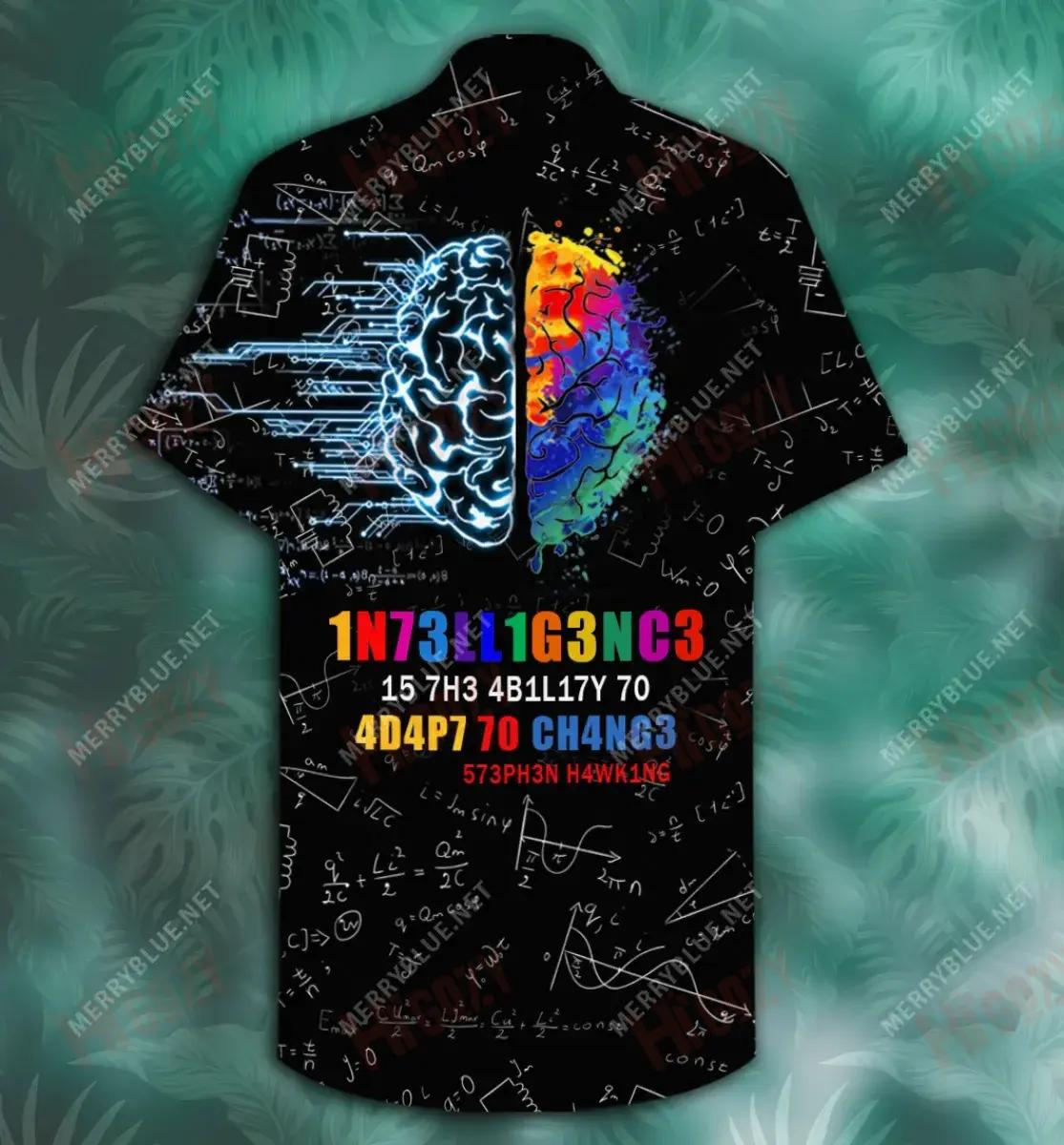 Intleacht Greannmhar Léine Gearr Muinchille Unisex Laethanta Saoire Léinte T Haváíacha Léinte Craicne Haváís Léinte haváíais d'Fhir, Bronntanas Léine Haváíais, Bronntanas Nollag