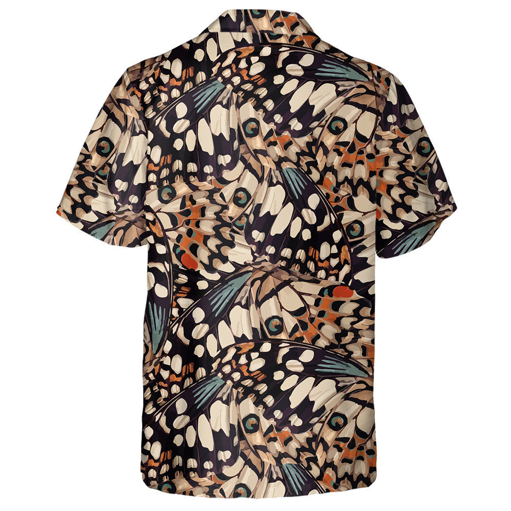 Beautiful Colorful Geometric Butterfly Wing Drawing Hawaiian Shirt, Hawaiian Shirt Gift, Christmas Gift