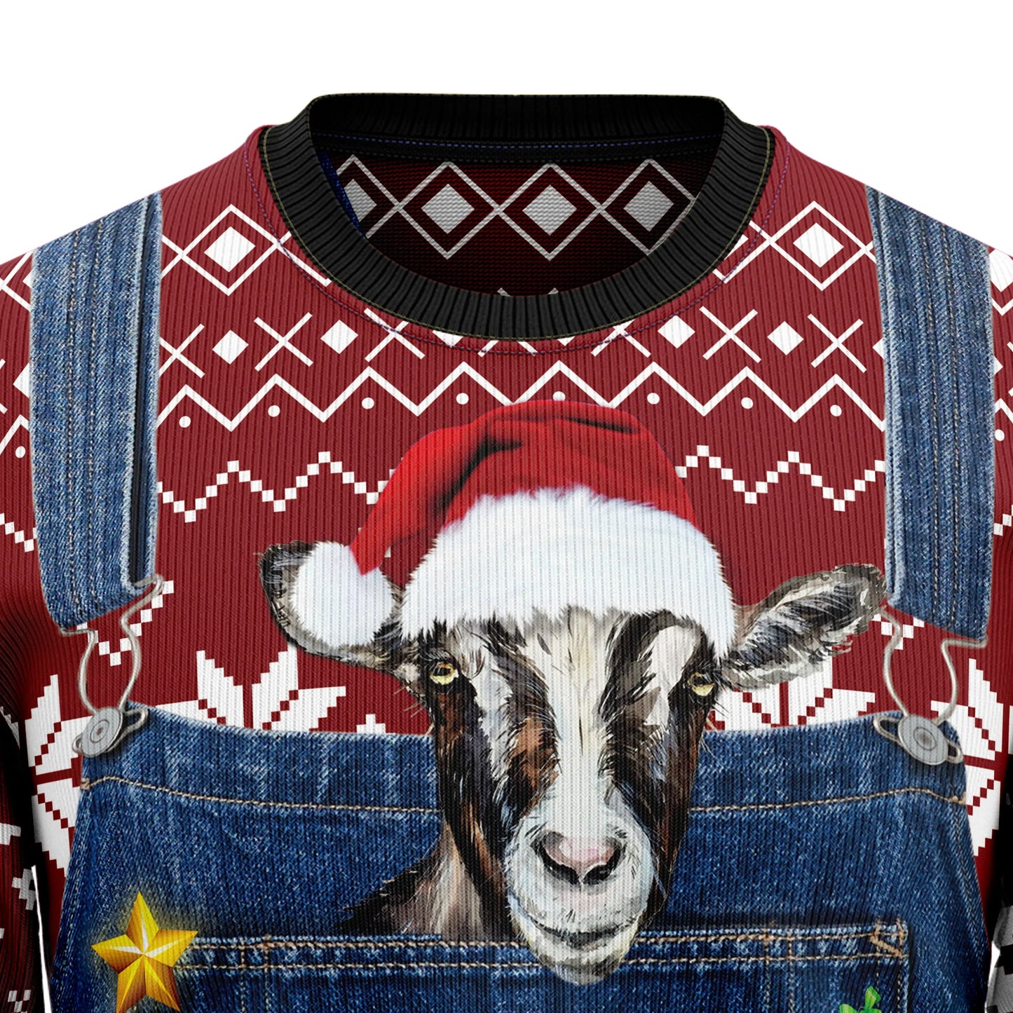 Cailín a bhfuil grá aici don Nollaig agus do ghabhair geansaí Nollag gránna, geansaí Nollag gránna, bronntanas Nollag, bronntanas Nollag 2024