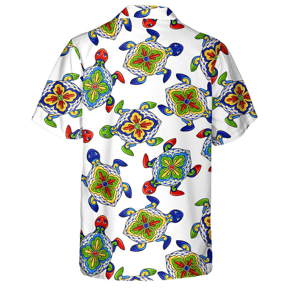 Mexican With Turtles Ethnic Folk Ornament Hawaiian Shirt,Hawaiian Shirt Gift, Christmas Gift