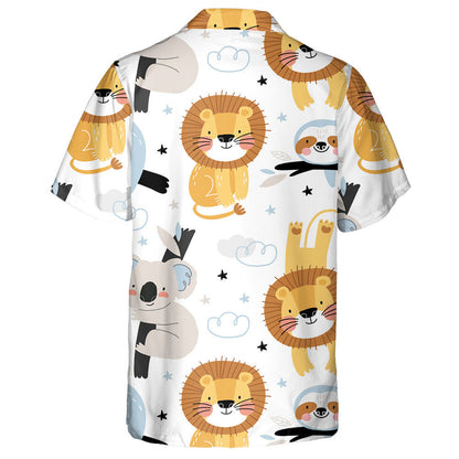 Sloth Lion And Koala In Scandinavian Style Hawaiian Shirt, Hawaiian Shirt Gift, Christmas Gift