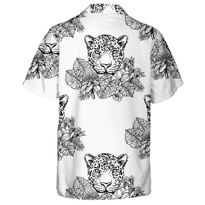 Sceitseáil Portráid Stíl Liopard Le Plandaí Tropacha Léine Haváís, Bronntanas Léine Haváís, Bronntanas Nollag