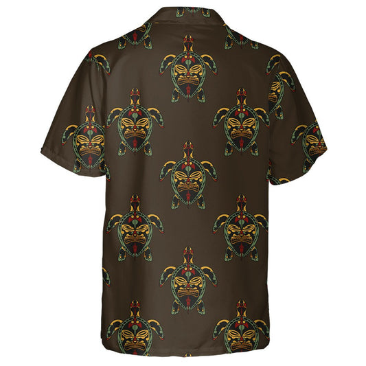 Turtle Ornament On The Background Of The Sea Waves Hawaiian Shirt, Hawaiian Shirt Gift, Christmas Gift