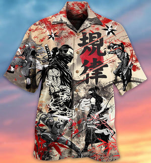 Only A Ninja Can Stop A Ninja Japan Themed Hawaiian Shirt, Hawaiian Shirt Gift, Christmas Gift