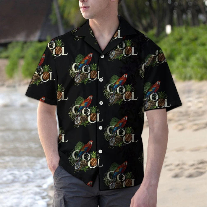 Parrot With Coconut And Palm Tree Hawaiian Shirt,Hawaiian Shirt Gift, Christmas Gift