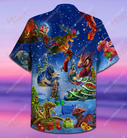 Laethanta Saoire na Nollag Dragon World Short Léinte Haváís Laethanta Saoire Léinte Haváise Léinte Haváís Saincheaptha Léinte haváíais do Mhná, Bronntanas Léine Haváís, Bronntanas Nollag