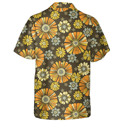 Patrún Stíl Retro Lámhdhéanta Le Bláthanna Beaga Léine Haváís, Bronntanas Léine Haváís, Bronntanas Nollag