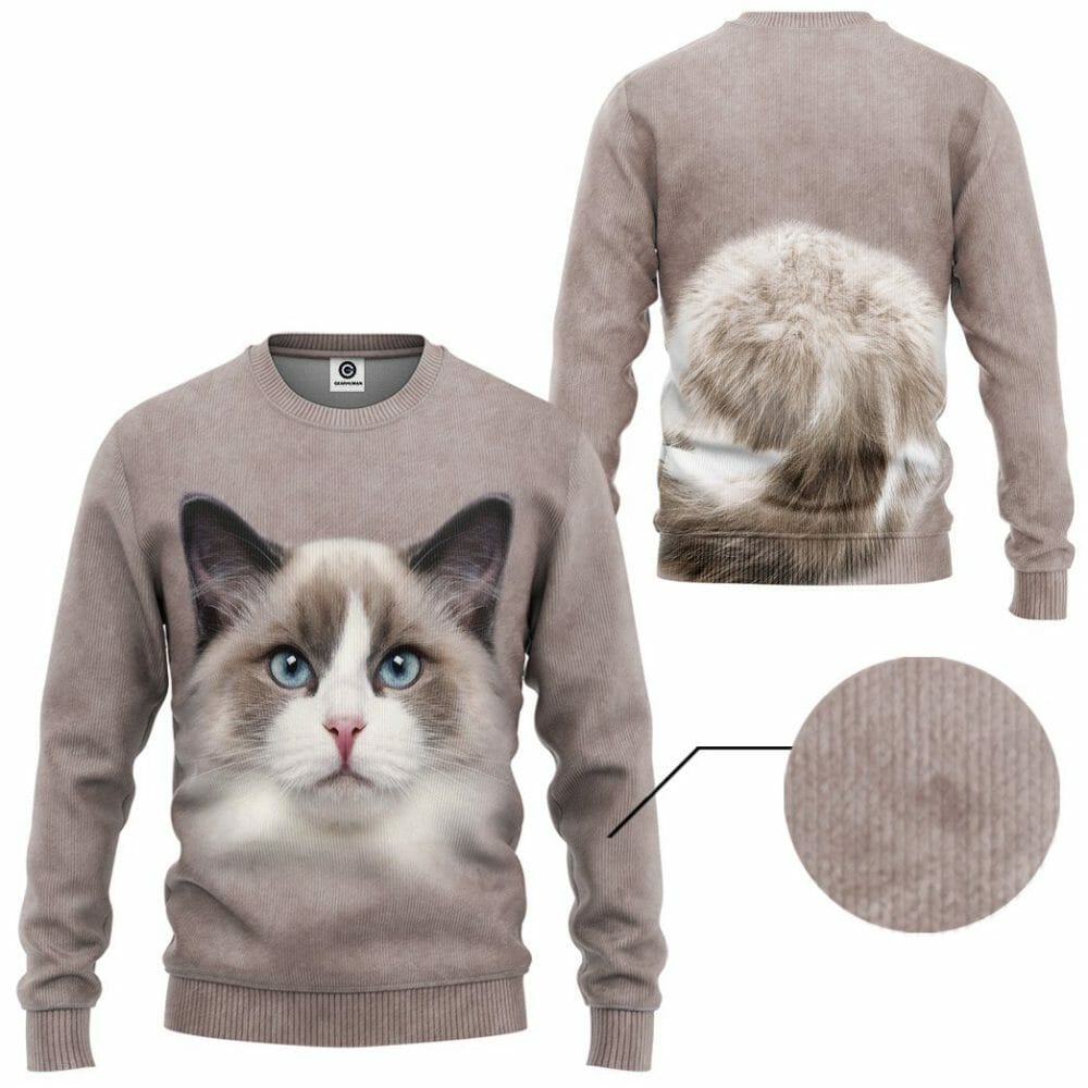 Éadaí Cochaillín Tléine Ragdoll Cat 3D