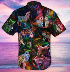 Ancestor Animal Wolf Fantasy Design Hawaiian Shirt, Hawaiian For Gift