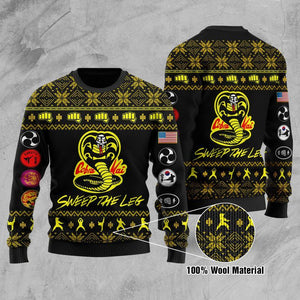 Cobra Kai Knitting Pattern 3D Print Ugly Christmas Sweater Hoodie All Over Printed, Christmas Ugly Sweater,Christmas Gift,Gift Christmas 2022