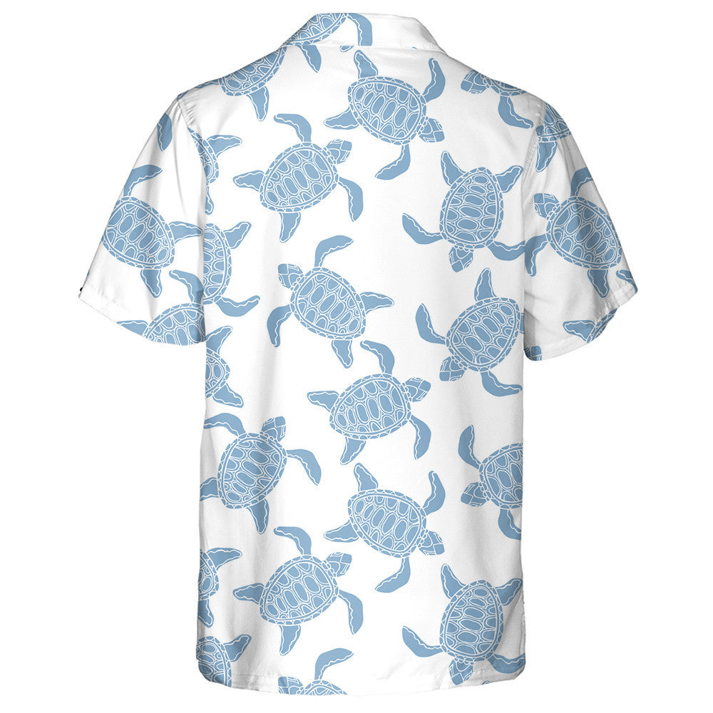 Surfing Elements Palm Trees Sun And Turtle Hawaiian Shirt, Hawaiian Shirt Gift, Christmas Gift