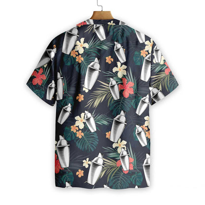 Tropical Pattern Bartender Flower Design Hawaiian Shirt,Hawaiian Shirt Gift, Christmas Gift