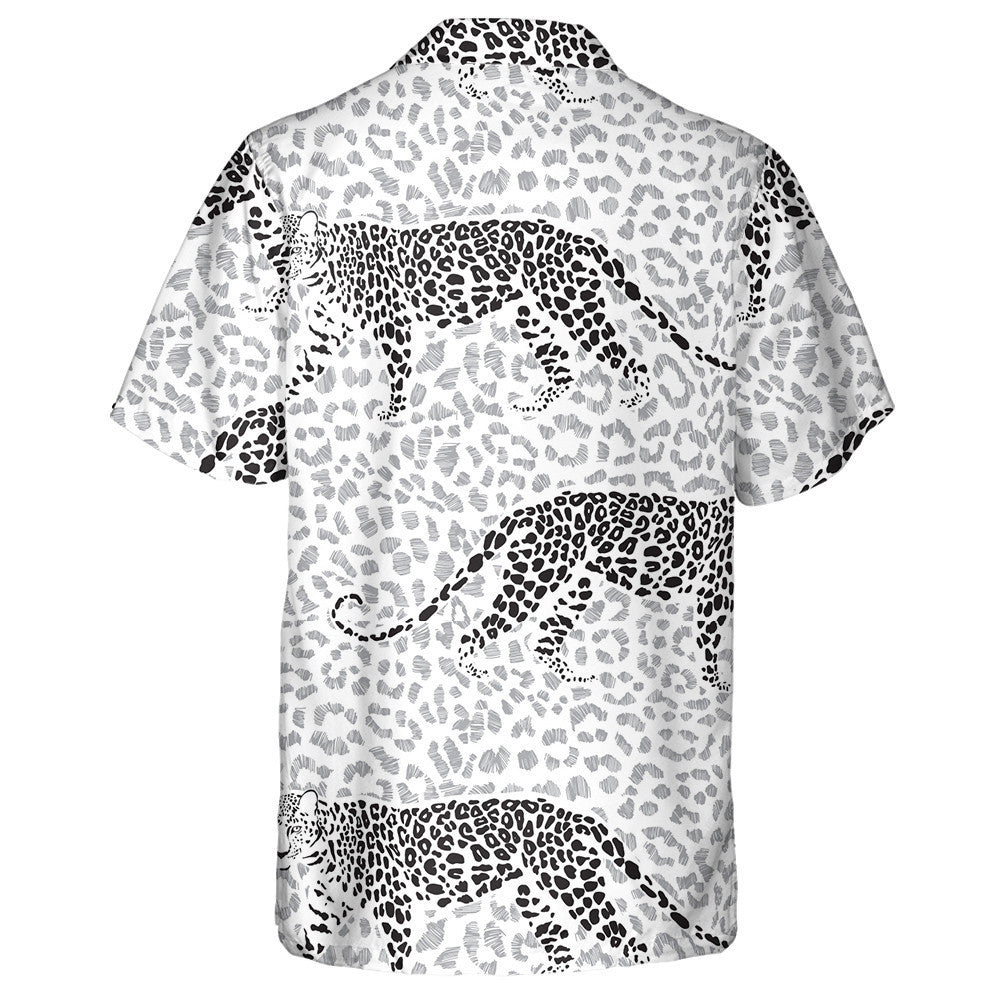 Uigeacht Fur Liopard agus Liopard Cúlra Ealaíne Ainmhithe Léine Haváís, Bronntanas Léine Haváís, Bronntanas Nollag