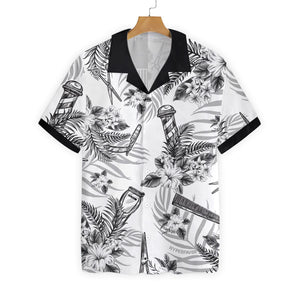 Cool Barber Theme Pretty Ornamental Custom Name Hawaiian Shirt, Hawaiian Shirt Gift, Christmas Gift