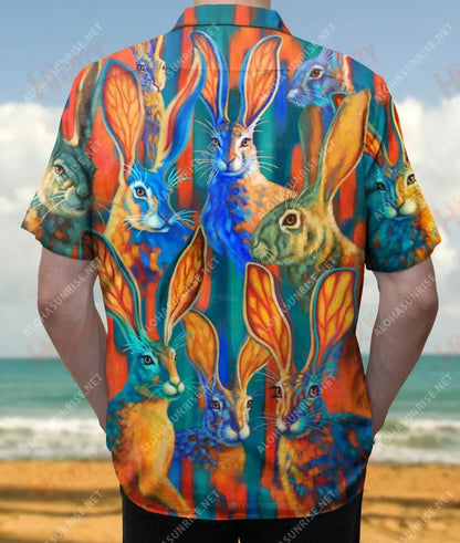 Coinín ildaite Léine Haváís Unisex muinchille Aigéan Muinchille Gearr Léinte Haváís is Fearr Léinte Haváís do Mhná, Bronntanas Léine Haváís, Bronntanas Nollag