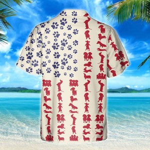 Dachshund Dog American Hawaiian Shirt, Hwaiian For Gift