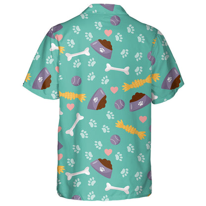 Bowl With Dog Food Toys And Bone Hawaiian Shirt, Hawaiian Shirt Gift, Christmas Gift