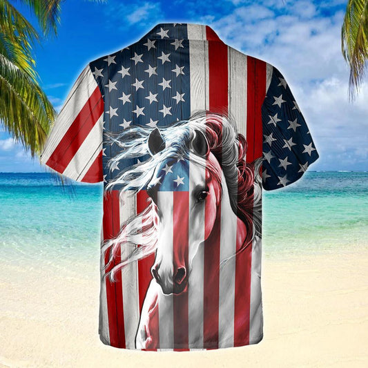 Taking Pride In American Horse Design Hawaiian Shirt,Hawaiian Shirt Gift, Christmas Gift