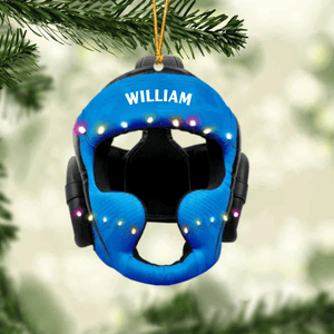 Wrestling Helmet Personalized Christmas Ornament, Custom Name Wrestling Acrylic Ornament,Christmas Gift,Christmas Decoration
