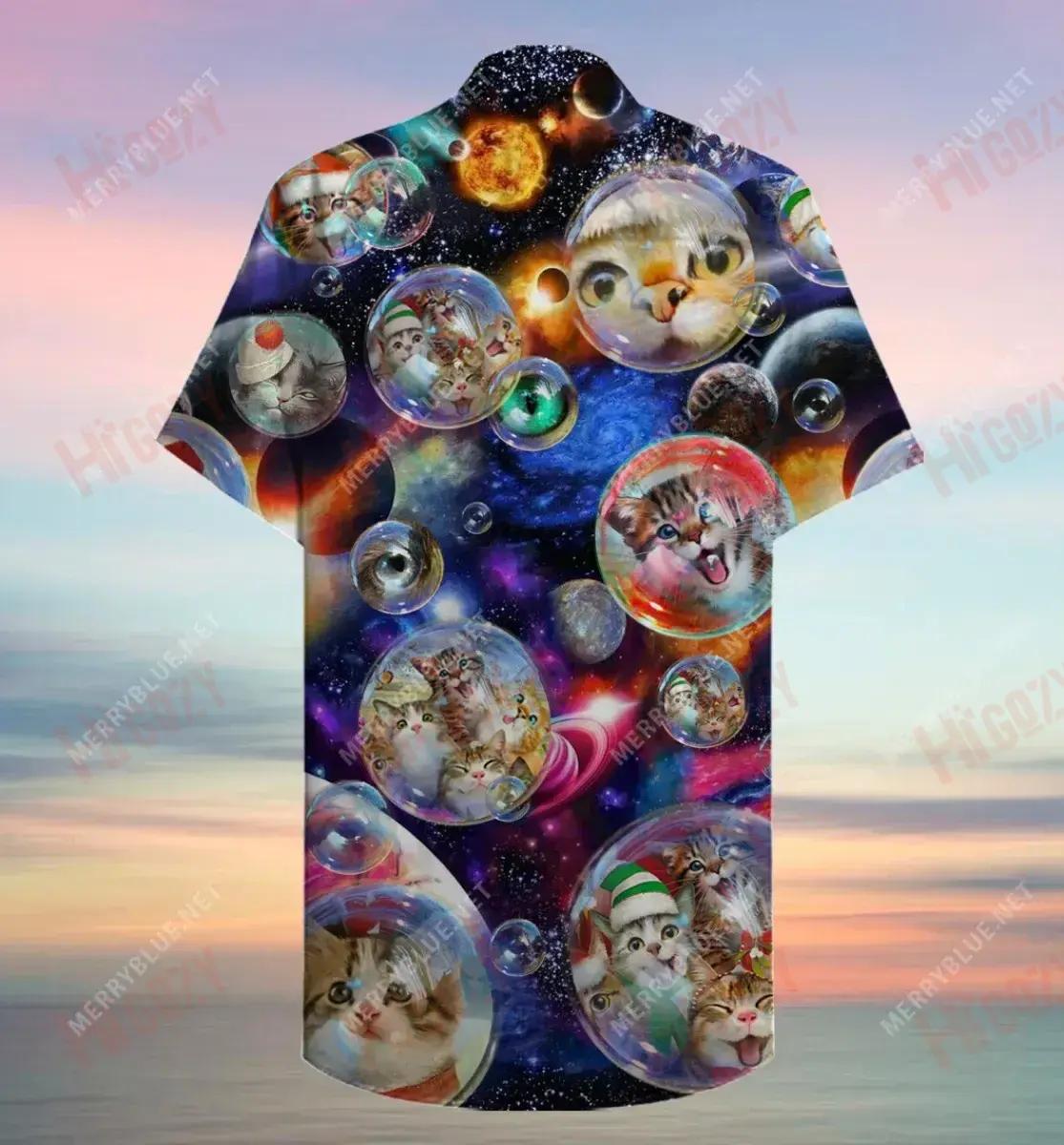 Cait Bubble Greannmhar na Nollag Léine Gearr Muinchille Laethanta Saoire Léinte T Haváíacha Léinte Haváís is Fearr Na bhFear, Bronntanas Léine Haváís, Bronntanas Nollag