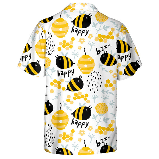 Funny Bees And Beehive In Herbs And Flowers Hawaiian Shirt, Hawaiian Shirt Gift, Christmas Gift
