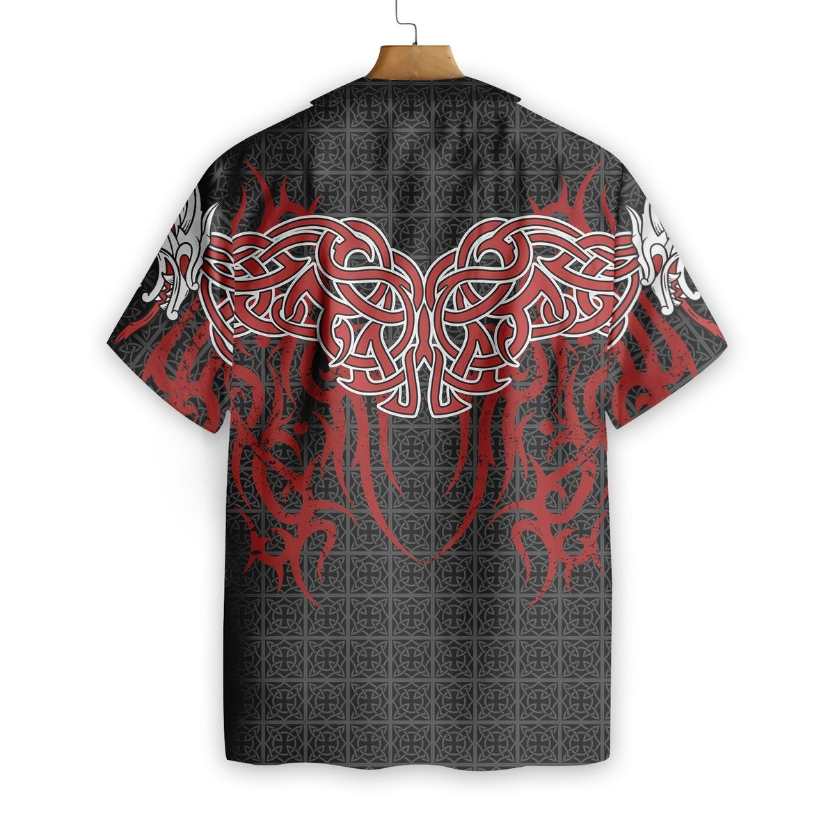 Dragon Tattoo Art On Plaid Ornamental Hawaiian Shirt,Hawaiian Shirt Gift, Christmas Gift