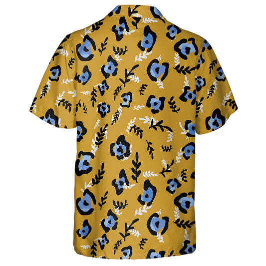 Ainmhithe Fiáine Abstract Cruthanna Craiceann Liopard Agus Duilleoga Léine Haváís, Bronntanas Léine Haváís, Bronntanas Nollag