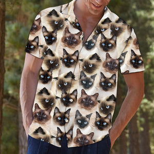 Why So Serious Balinese Awesome Cat Face Hawaiian Shirt, Hawaiian Shirt Gift, Christmas Gift