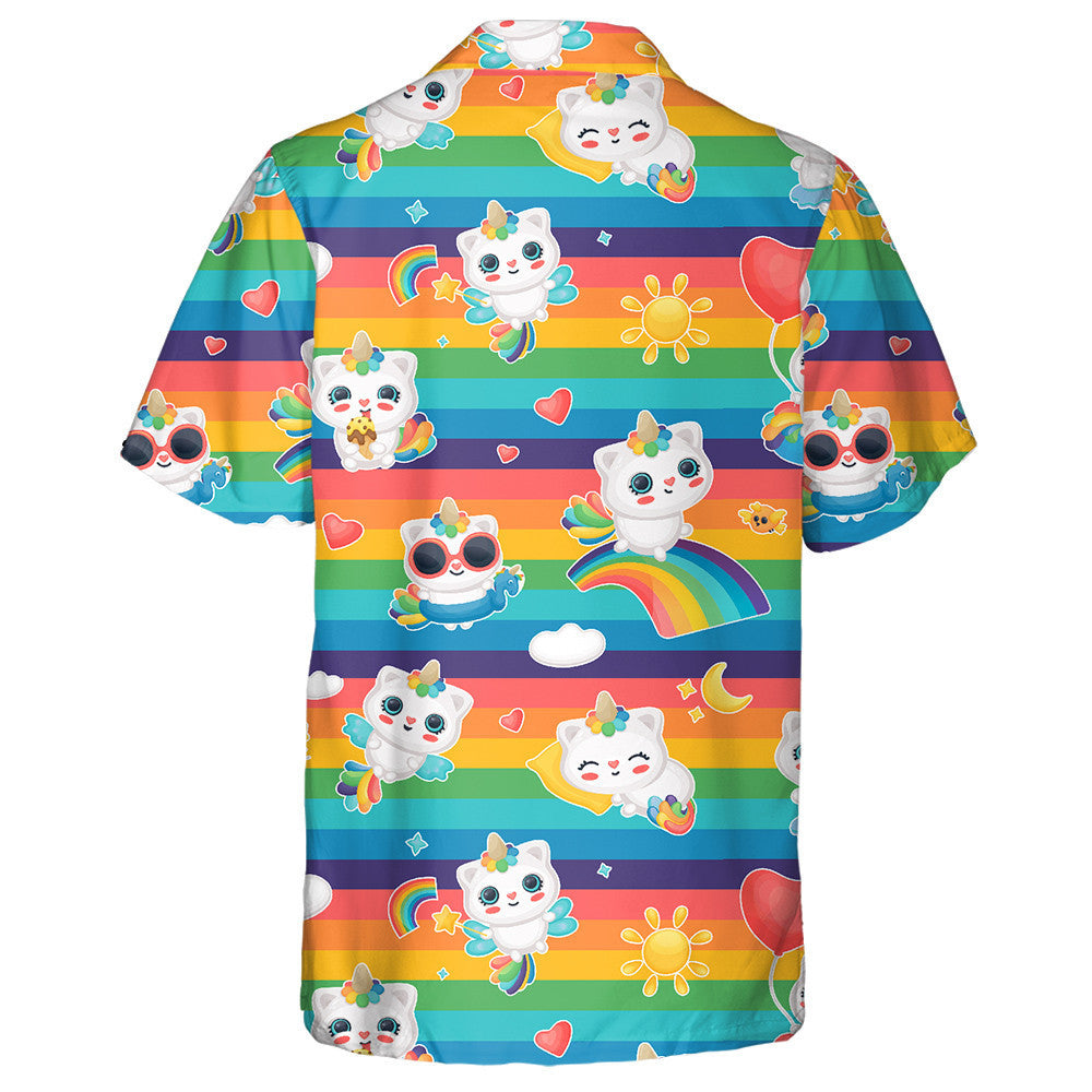 Cat Fantasy le hArn Aonbheannach ar Chúlra an Bhogha Ceatha Léine Haváís, Bronntanas Léine Haváíais, Bronntanas Nollag