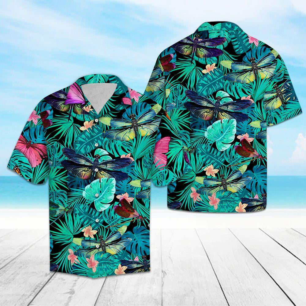 Nice Dragonfly Tropical Jungle Design Hawaiian Shirt, Hawaiian Shirt Gift, Christmas Gift