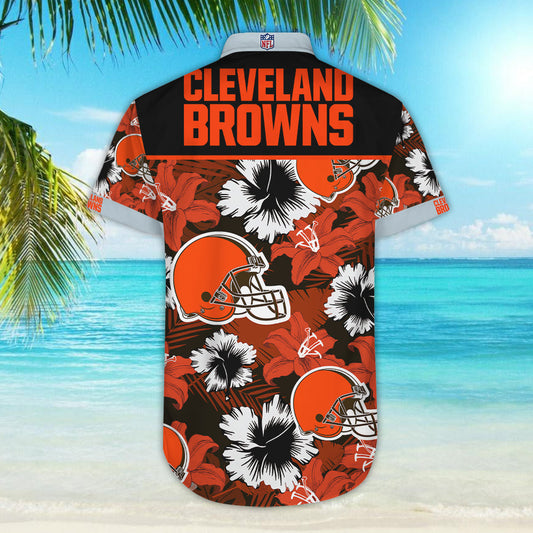 Cleveland Browns Hawaiian Shirt_Hawaiian Shirt Gift, Christmas Gift