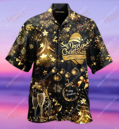 bling Nollaig Shona Bling Léine Gearr Haváís Aigéan Aloha Shirt Léinte Haváís Saincheaptha Patrún Léine Haváís, Bronntanais Léine Haváís, Bronntanas Nollag