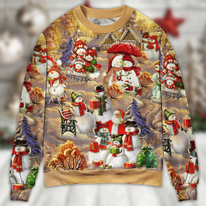 Christmas Snowman Couple Love Xmas Ugly Christmas Sweater, Christmas Gift, Gift Christmas 2024