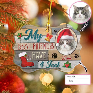 Best Pet Personalized Circle Custom Ornament, Christmas Ornament Gift, Christmas Gift, Christmas Decoration