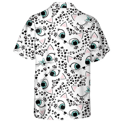 Leopard From Hearts And Cute Faces Cat Hawaiian Shirt, Hawaiian Shirt Gift, Christmas Gift