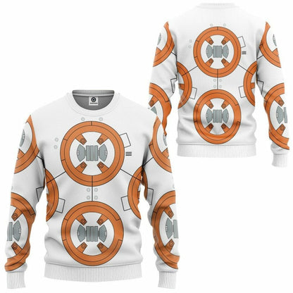 Éadaí Cochaillín Tléine Saincheaptha 3D BB8 Cosplay