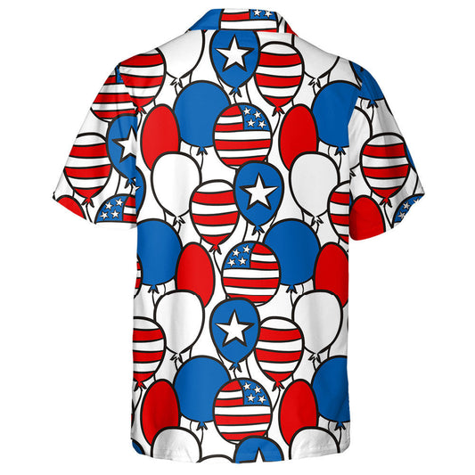 Patrún Balúin Bratach Tírghrá Meiriceánach Tarraingthe Láimhe Léine Haváís, Bronntanas Léine Haváís, Bronntanas Nollag