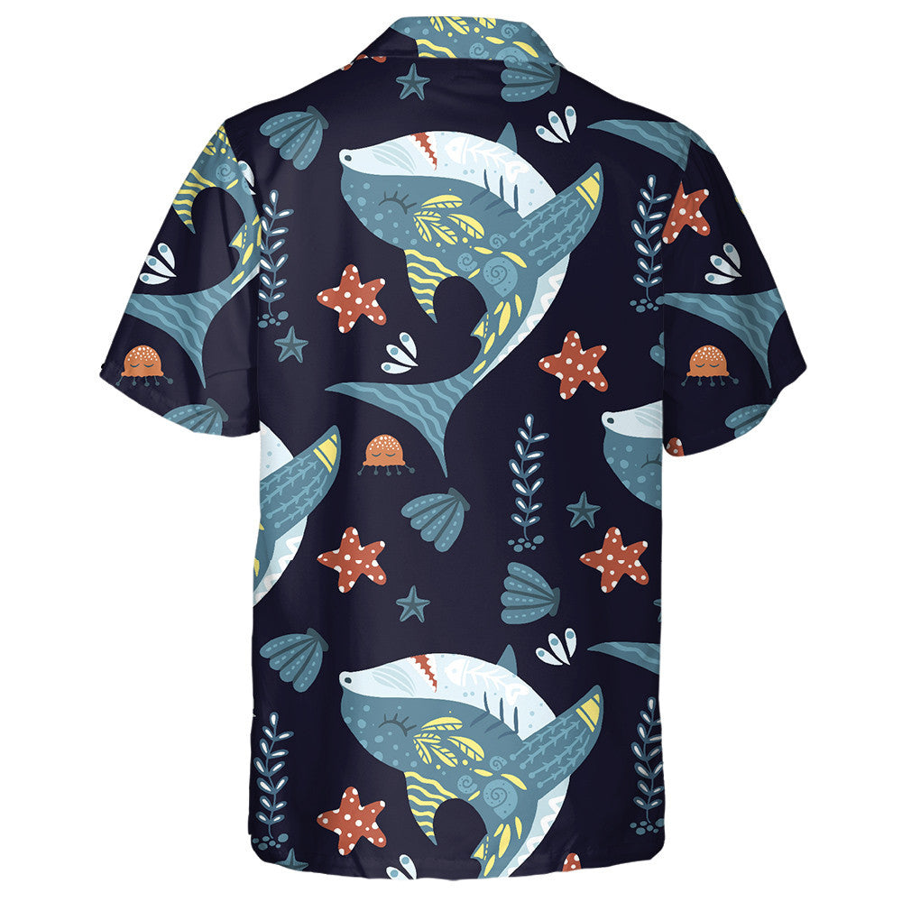 Sciorta Gleoite Cailín Faoi Uisce Agus Patrún Cartún Seashell Léine Haváís, Bronntanas Léine Haváís, Bronntanas Nollag