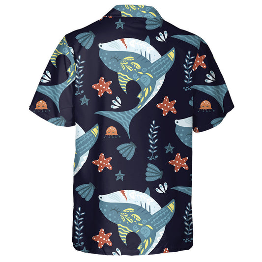 Sciorta Gleoite Cailín Faoi Uisce Agus Patrún Cartún Seashell Léine Haváís, Bronntanas Léine Haváís, Bronntanas Nollag