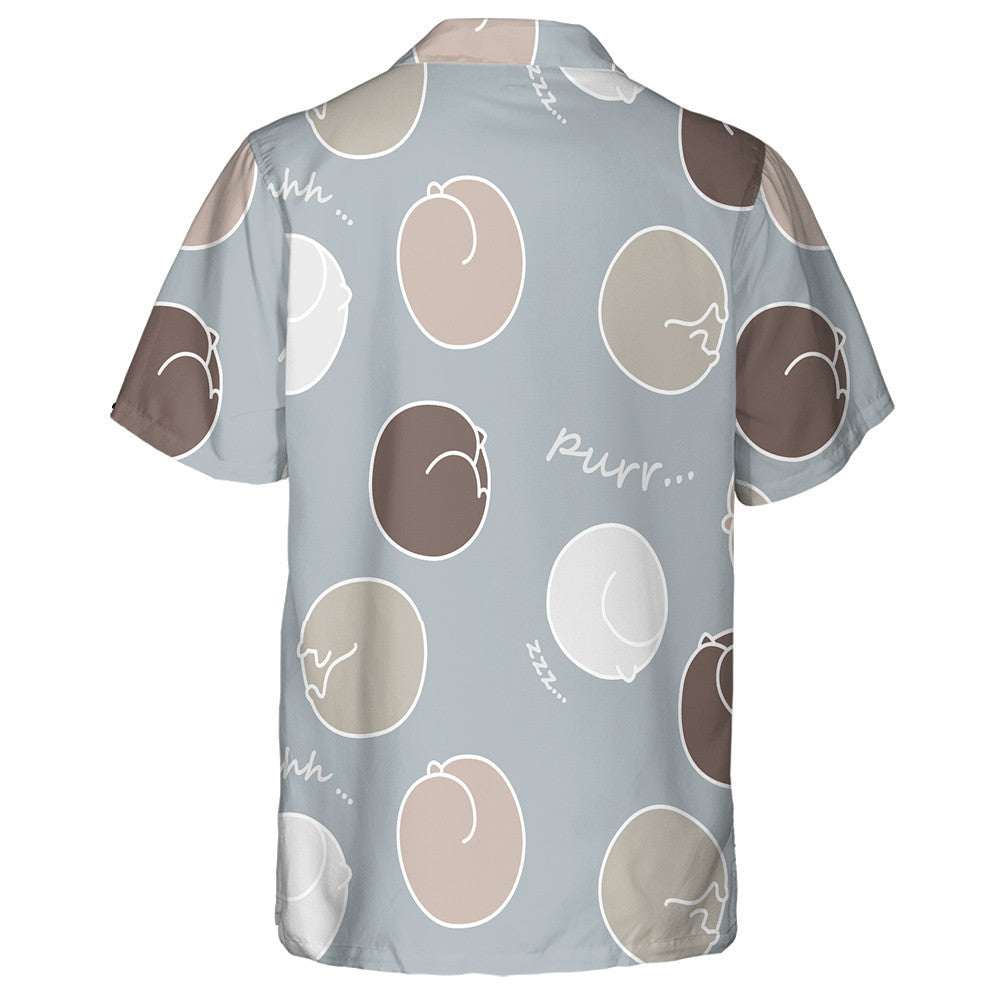 Cait Codlata I Liathróid Leis na Focail Shhh Purr Léine Haváíais, Bronntanas Léine Haváíais, Bronntanas Nollag