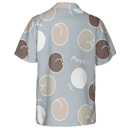 Cait Codlata I Liathróid Leis na Focail Shhh Purr Léine Haváíais, Bronntanas Léine Haváíais, Bronntanas Nollag