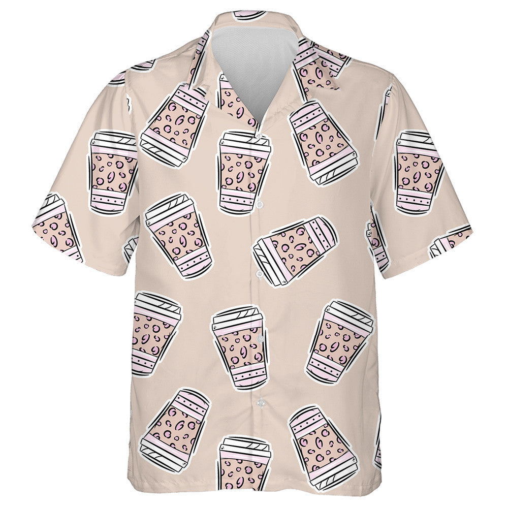 Spotaí Liopard Nua-Aimseartha Trendy Ar Léine Plaisteach Caife Haváis, Bronntanas Léine Haváís, Bronntanas Nollag