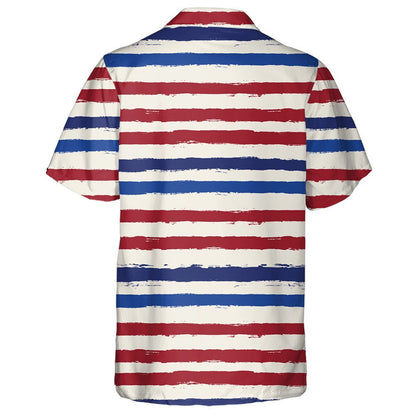 Color Changing Red And Blue Striped Pattern Hawaiian Shirt, Hawaiian Shirt Gift, Christmas Gift