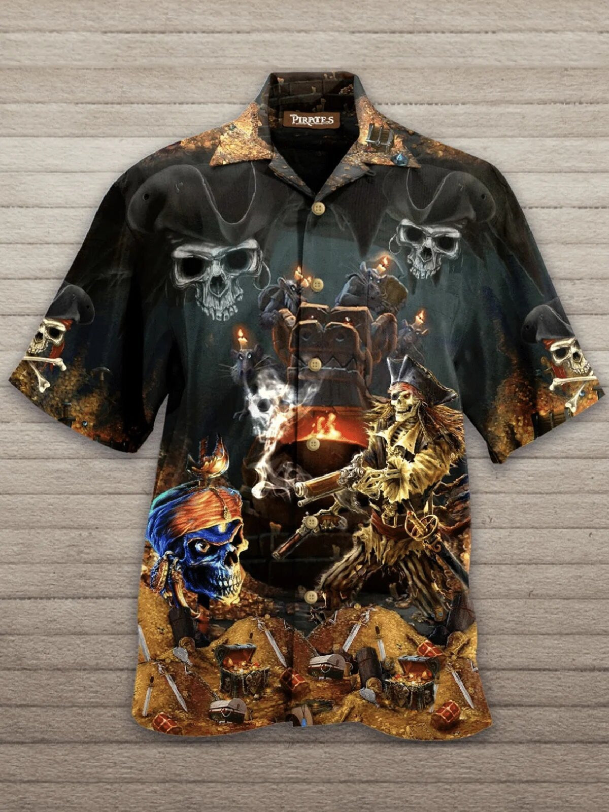 Pirates Chasing The Booty Nice Ornamental Hawaiian Shirt,Hawaiian Shirt Gift, Christmas Gift