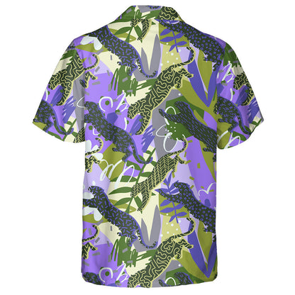 Scáthchruthanna Leopard Teibí Spóirt Jungle I Léine Geoiméadrach Haváís, Bronntanas Léine Haváís, Bronntanas Nollag