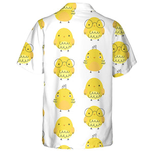 Adorable Little Yellow Chicken On White Background  Hawaiian Shirt, Hawaiian Shirt Gift, Christmas Gift