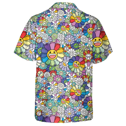 Aghaidh miongháire lus na gréine tuar ceatha gleoite Léine Haváís Stíl Doodle, Bronntanas Léine Haváís, Bronntanas Nollag