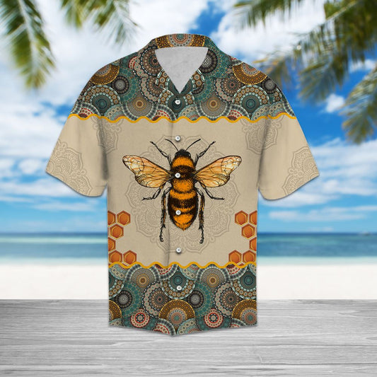Bee Mandala Ar Phatrún Fráma Ciorcail Paistí Dathúla Léine Haváís, Bronntanas Léine Haváíais, Bronntanas Nollag