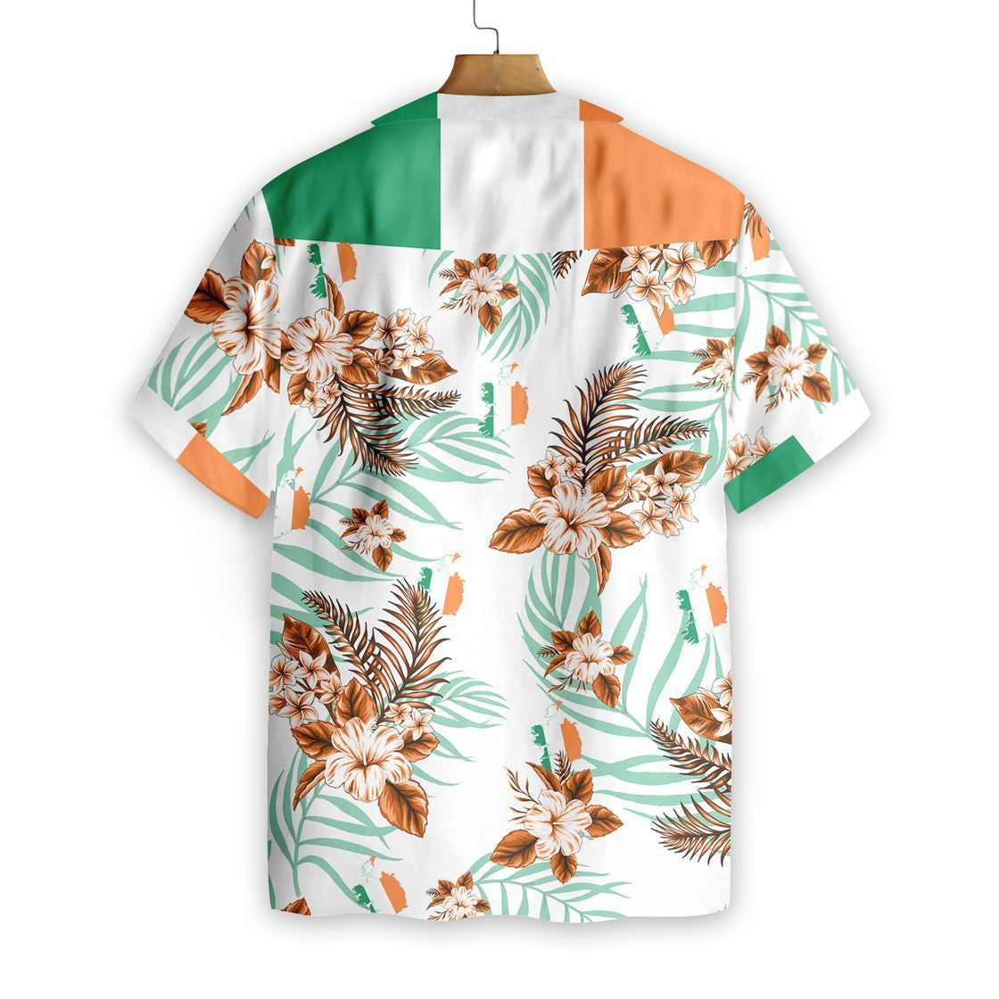 Ireland Proud With White Background Pattern Hawaiian Shirt, Hawaiian For Gift