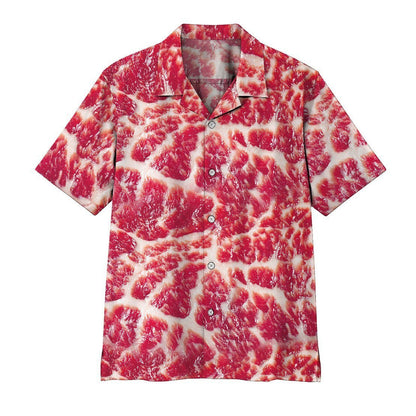 Red Meat Tropical Background Design Hawaiian Shirt,Hawaiian Shirt Gift, Christmas Gift